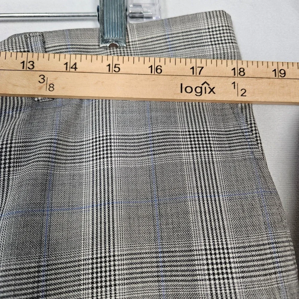 Hickey Freeman Suit Set Mens 46L 36x30 Grey Glen Plaid Wool Business Formal USA